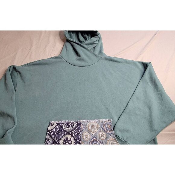 Reworked upcycled repurposed quilted hoodie plus size 1x 18-20 Women's ooak - Picture 3 of 6